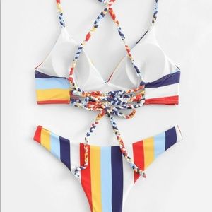 BRAIDED STRAP BIKINI MULTI COLOR